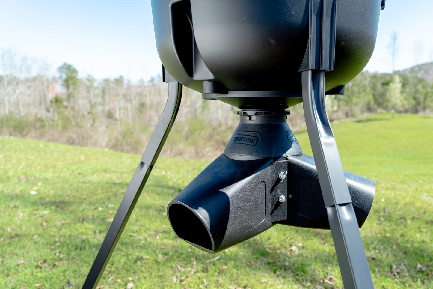 Moultrie 250 lb. Gravity Deer Feeder - Tripod Game Feeder - Easy Conversion Adapter - Protein Pellet Ready - Rugged No-Power Setup for Deer Management