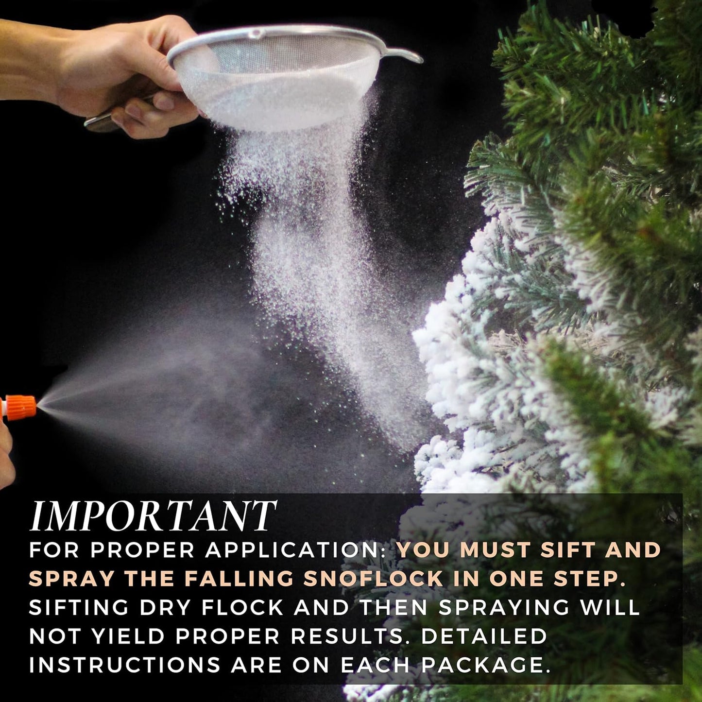 ShimmerSpec Snow Flock Powder - Premium Self-Adhesive Christmas Tree Decor | Made in USA | 2 lbs