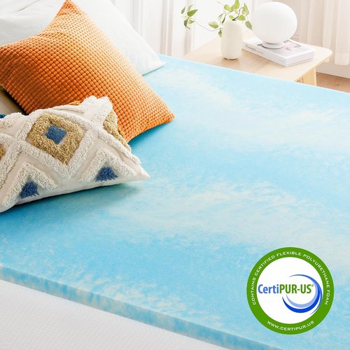 Best Price Mattress | 2-Inch Swirl Gel AeroBreeze Cooling Memory Foam Mattress Topper - Twin Size