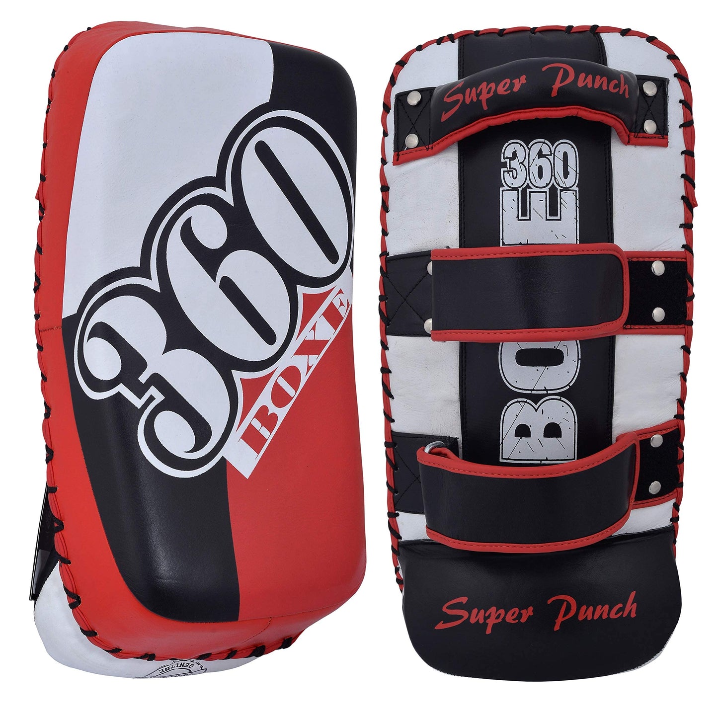Twister Lightweight Boxing Arm Pad Kick Shield | Genuine Leather Thai Pads | MMA Muay Thai Curved Pads | Martial Art Training Pads Boxing Striking Pads (Single)