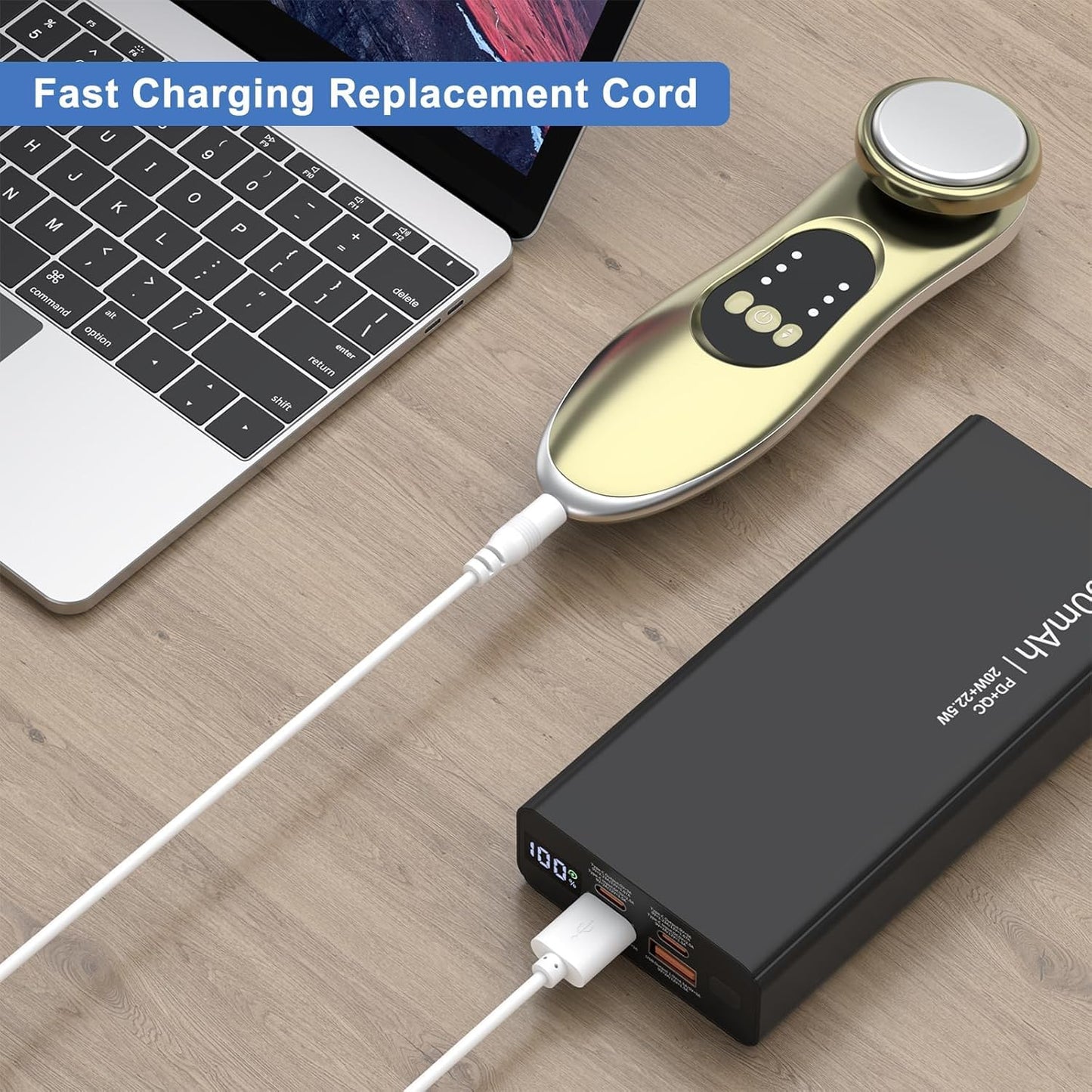 2 Pack 2.5mm Vancle DC Charging Cable USB to DC Fast Charger Cord for Beauty Instrument Charging Cable Massager Charger