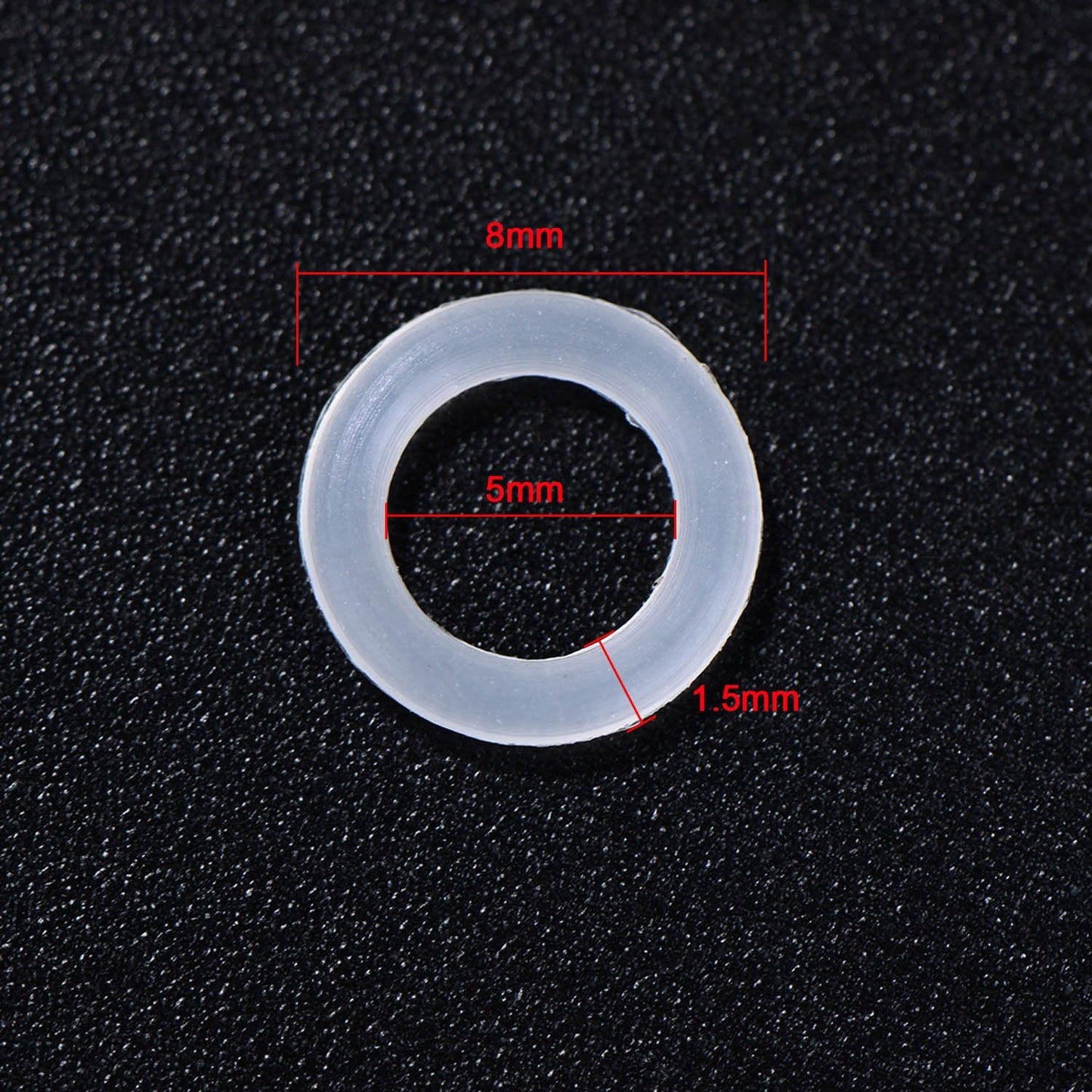 Sumind 200 Pieces O Ring Keyboard, O Rings Keycaps, Clear Rubber Keycap Dampeners with Plastic Storage Box for Mx