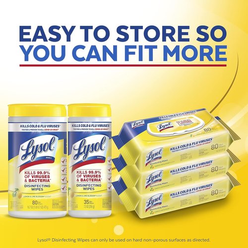 Lysol Disinfecting Wipes - Brighter Horizon Country Scent | Pack of 4 (320 Total Wipes)