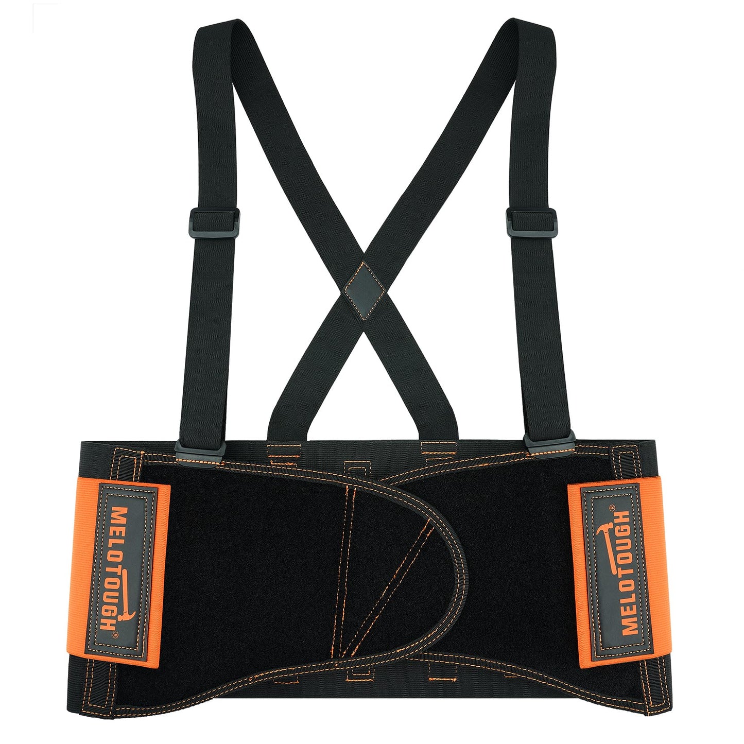 MELOTOUGH Back Brace for Men Lower Back,Back Brace for Work,Back Support Belt with Suspenders,Lower Lumbar Support for Heavy Lifting, Removeable Straps for Construction, Warehouse L/XL,Gifts for Men