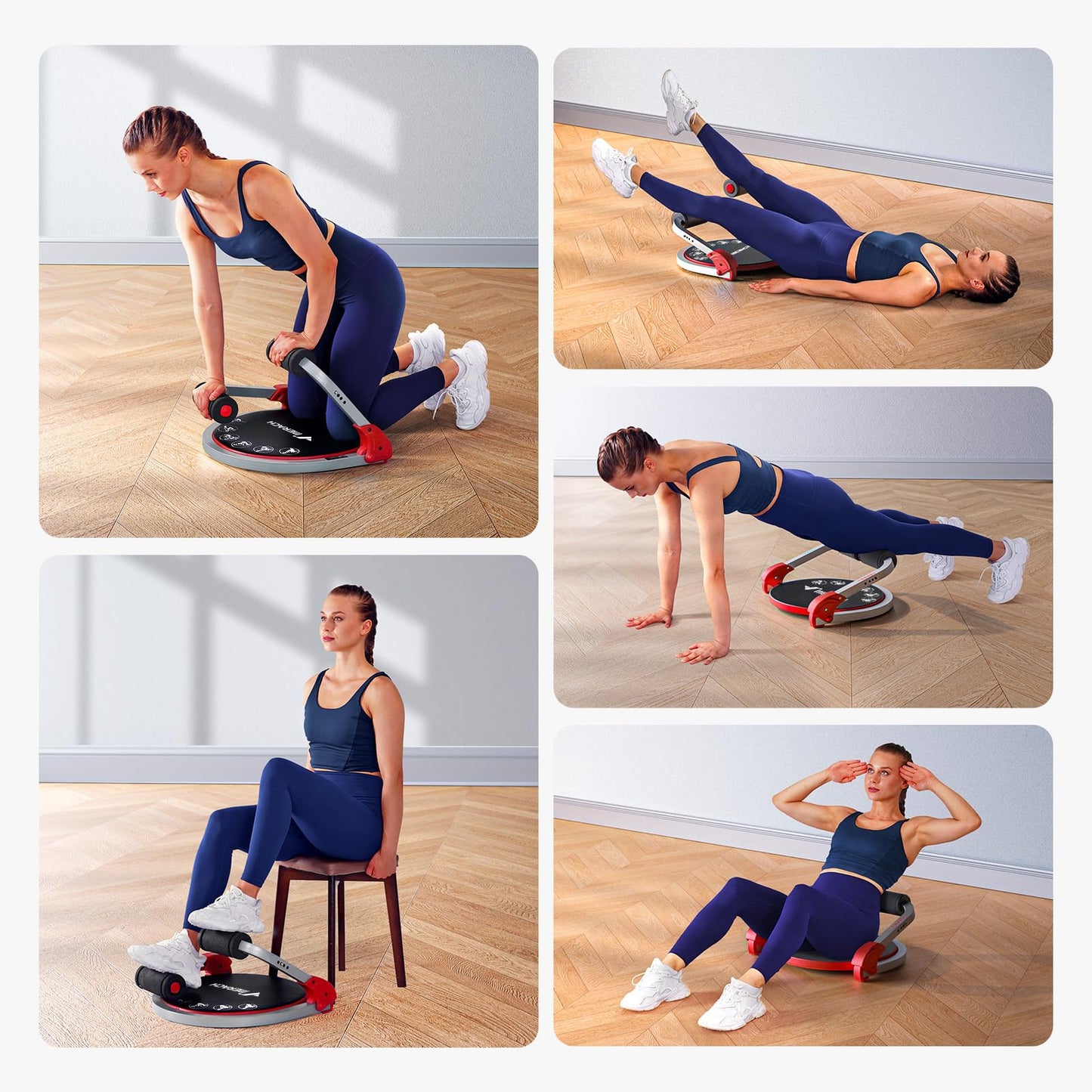 MERACH Ab Machine, Sit Up Exercise Equipment with 3 Adjustable Resistance Levels, Automatic Rebound Ab Crunch Machine for Core Workout, Ab Workout Equipment for Stomach