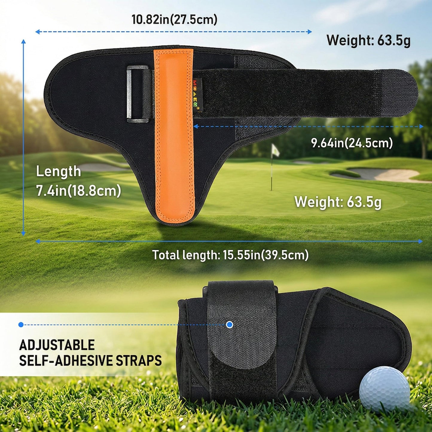 WENTCCION Golf Wrist Brace & Golf Swing Trainer Aid - Ambidextrous Hinge Training Support with Medical-Grade Splint, Post-Injury Recovery & Swing Correction for Men Women