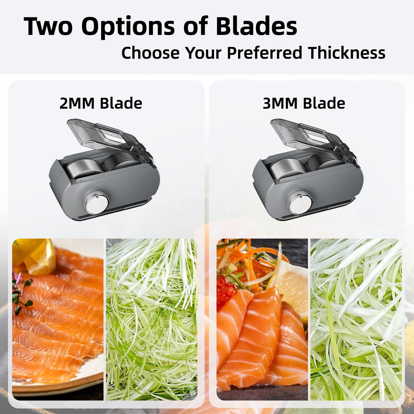 Electric Green Onion Grater, Commercial Spring Onion Cutter, Home Kitchen Shallot Julienne, Stainless Steel Blade Scallion Shredder, Suitable for Chili, Meat, Fish, Green Bean, 2mm