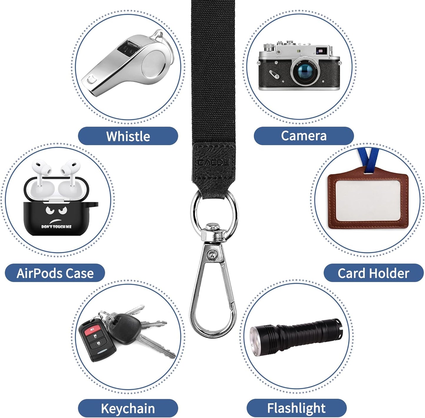 2 Pcs-1 Strap,1 Strap,2 CACOE Phone Lanyard Pcs Adjustable Neck Pcs Wrist Pads,Universal Crossbody Multifuctional Cell