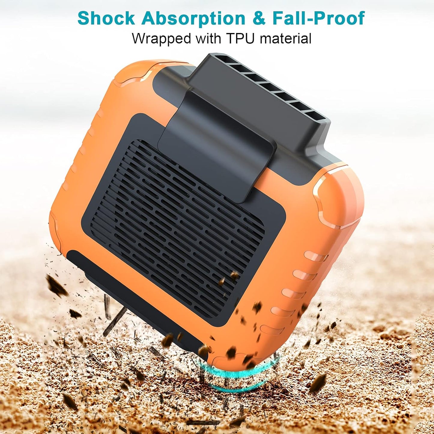 23H 6200 3 Portable Mini Waist Fan Rechargeable with Working Time, RPM Strong Airflow, Speed Levels, Belt Shirt Fan