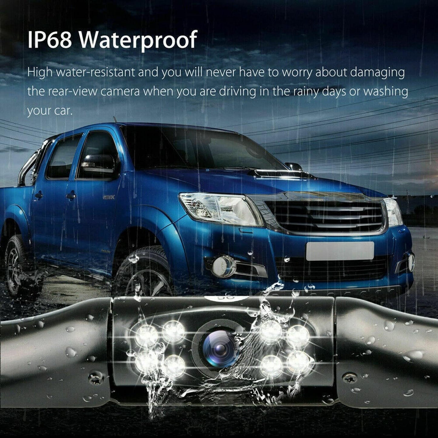 Kairiyard 170 License Plate Backup Camera, Waterproof View Rear View Reverse Camera Night Vision Back up Camera Systems