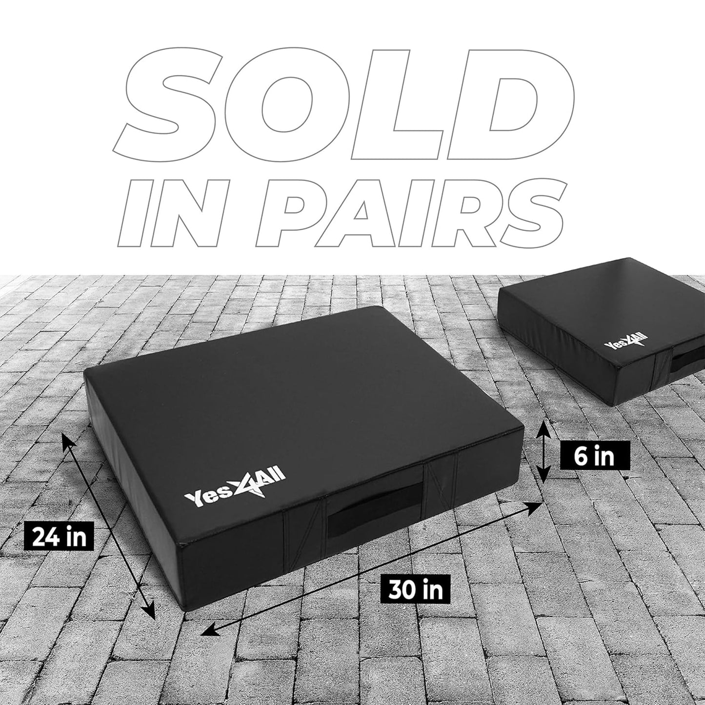 Yes4All 6 Inches Silencer Drop Pads/Weightlifting Drop Pads - Black