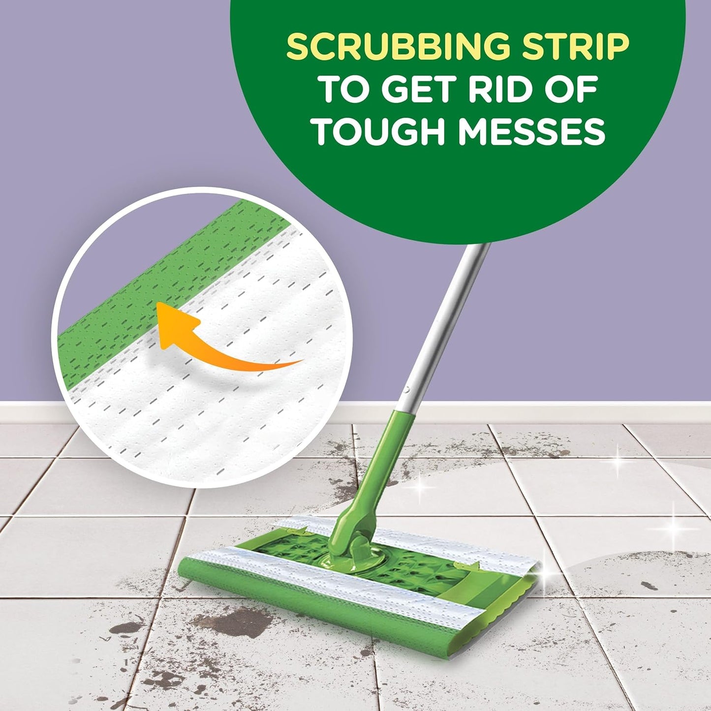 Swiffer Sweeper Wet Mopping Cloths - Open Window Fresh Scent, 24-Count Refills | Pack of 6