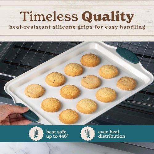 Country Kitchen Nonstick Bakeware Set - Heavy Duty & Durable, Easy Release, Sage | 4 Pieces