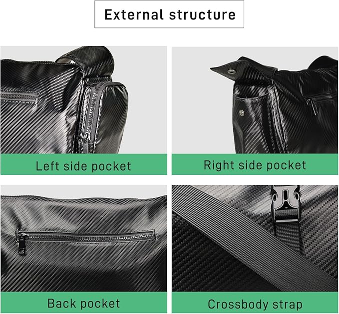 Small Sports Bag Waterproof Ultra-Light Gym Duffle for Men & Women Compact Mini Crossbody Bags, Perfect for Running, Travel & Fitness (black-woven pattern)