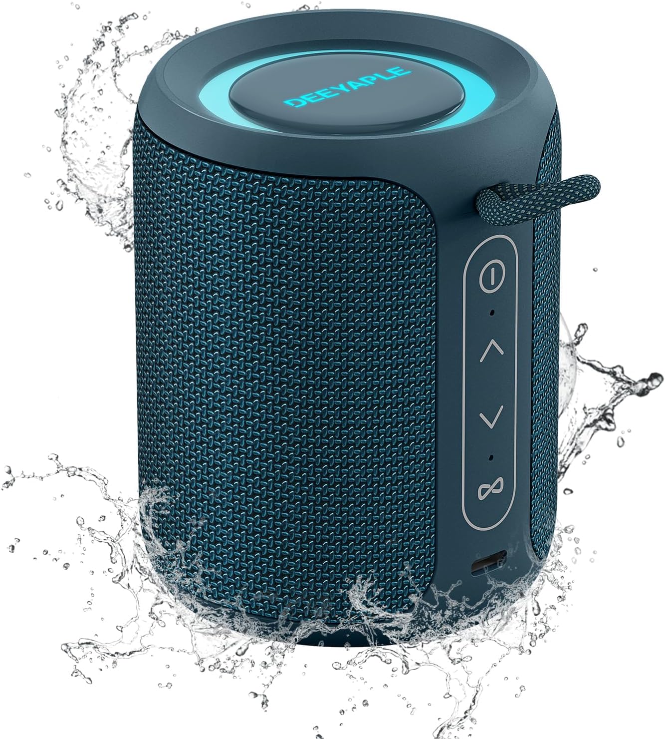 Deeyaple Wireless,IP67 Lights,15W 2500mAh BT5.3, Bluetooth Speaker Waterproof & Dustproof Portable Speaker with Loud