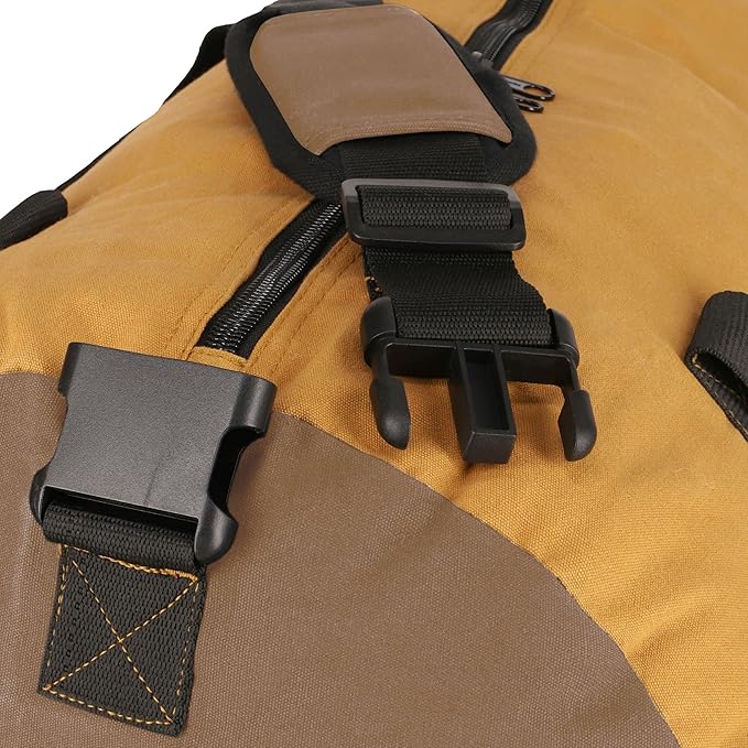 WHITEDUCK Heavy Duty Canvas Duffel Bag for Men and Women - Foldable Military Army Style Duffel Bag, with Full Length Zipper- Outdoors, Travel, Gym & Storage