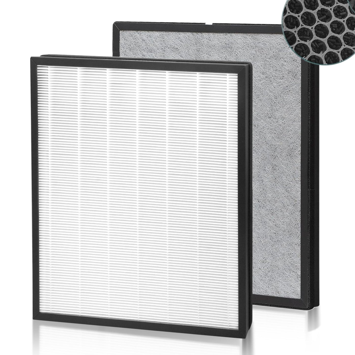 2 Pack HE400 HE401 Replacement Filter For Shark Air Purifier 4 Model HE400 HE401 HE402 HE405 UA415, True HEPA Filter, Replace Part #HE4FKPET