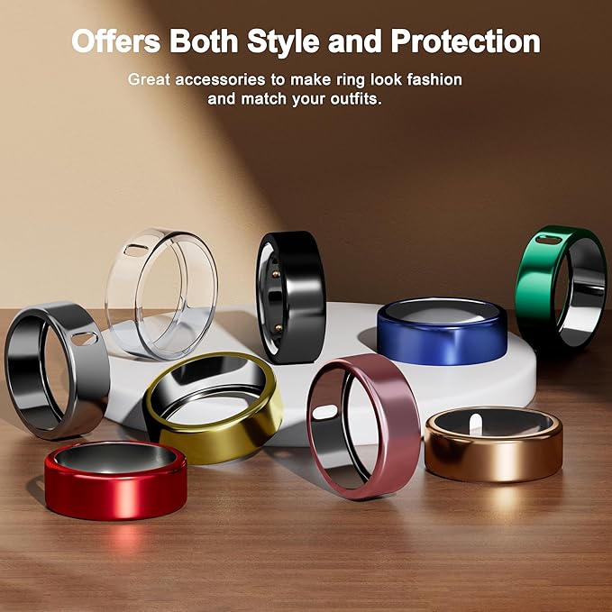 5 Pack Cover Compatible with Oura Ring Gen 4/Oura Ring Gen 3 Horizon/Heritage, Surport Charging with Cover on, Anti-Scratch TPU Protector for Oura Rings Accessories Women Men (Size 10)