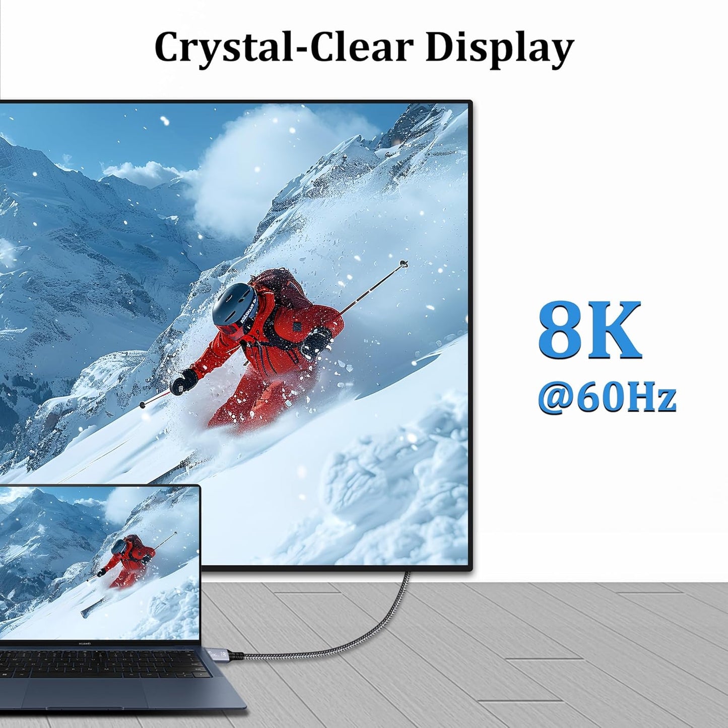 1FT, 3.2 2X2 8K 20Gbps 100W 15/16 1FT) Tan QY USB C Cable USB C Gen Cable, Monitor Video Output, High Speed Data