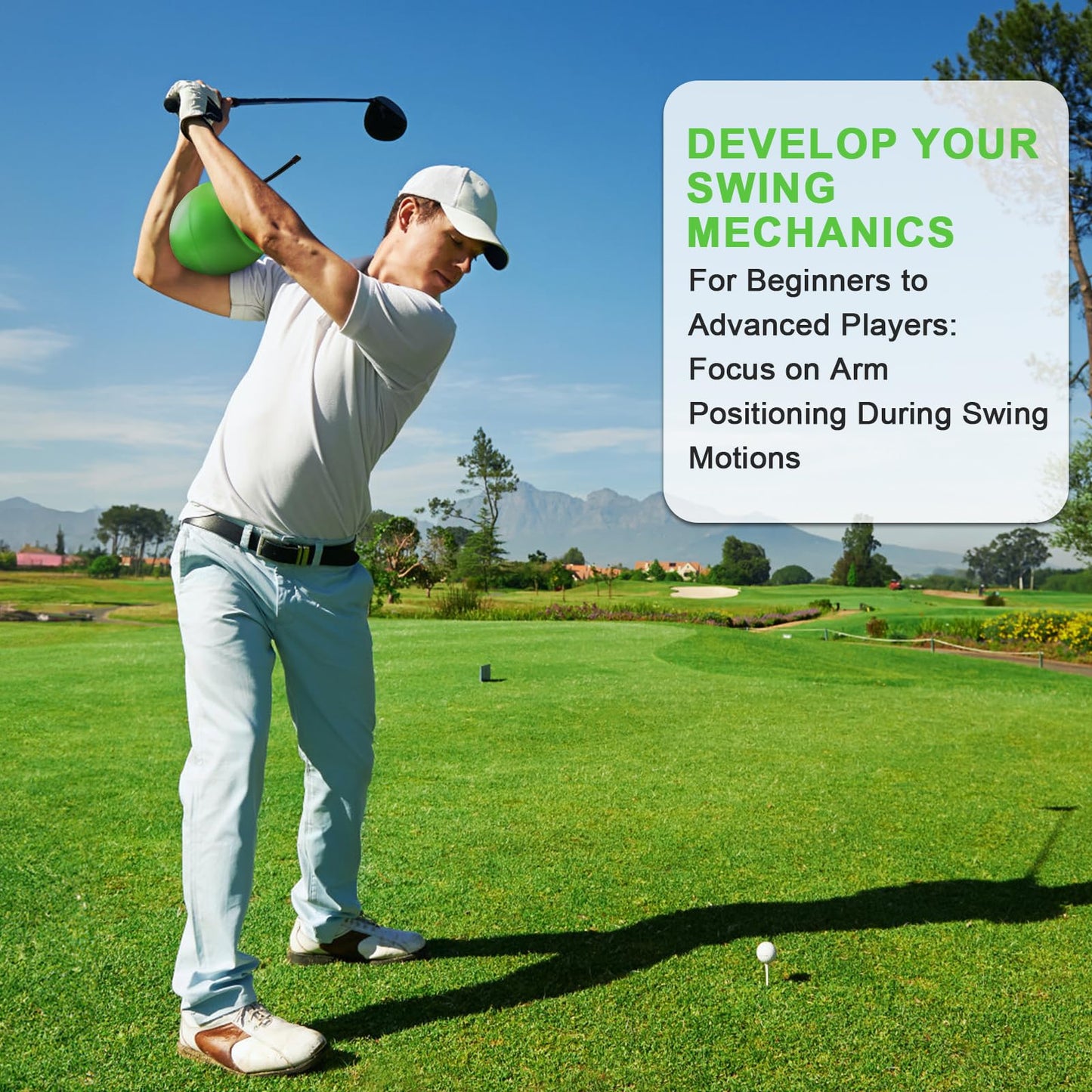 HOMY MART The Connector Golf Training Aid, Golf Swing Trainer for Posture Correction Practice, Golf Swing Training Aid, Golf Training Aids Helps Train Proper Swing Mechanics, Arm Structure