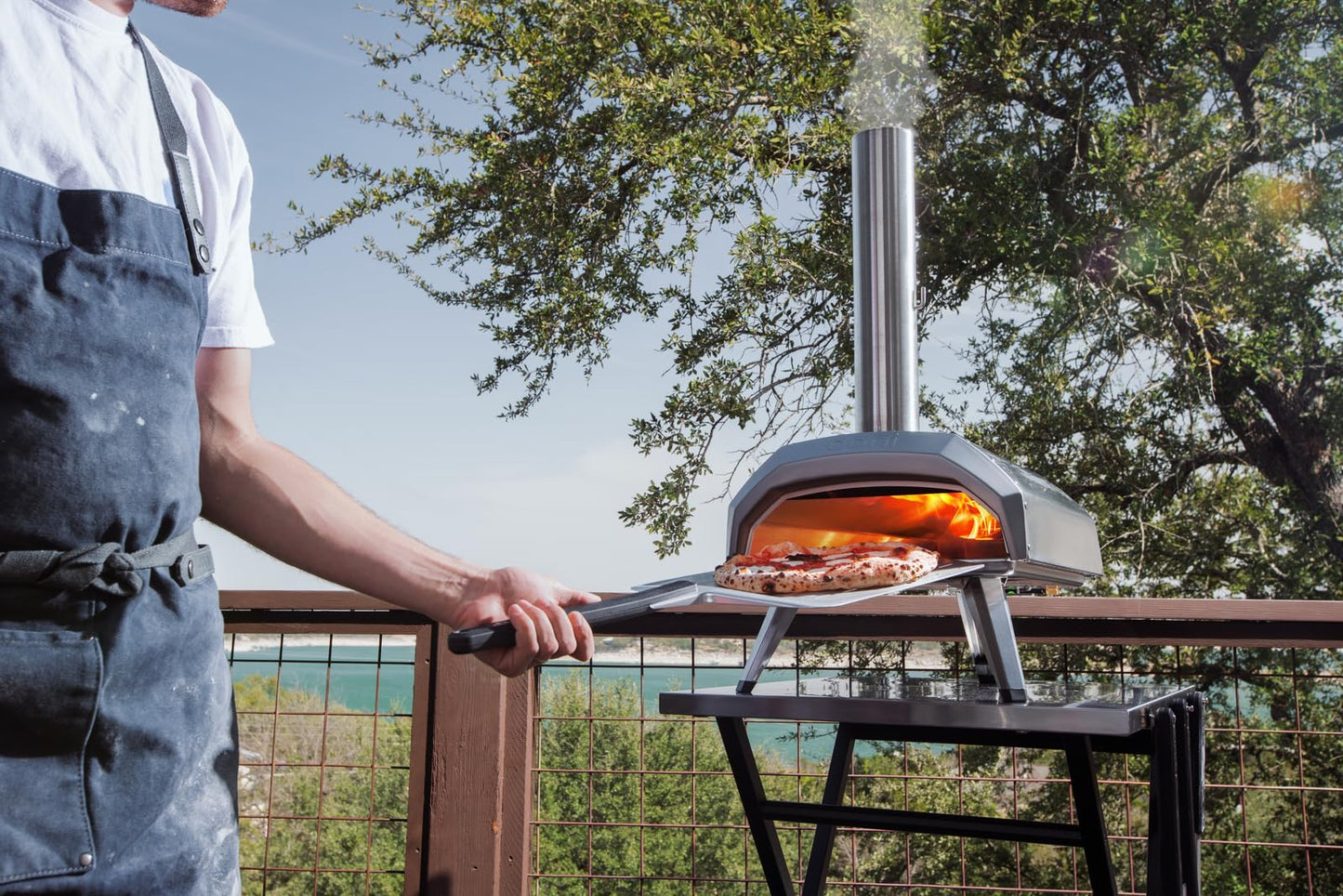 Ooni Karu 12 Multi-fuel Outdoor Portable Pizza Oven - Reaches 950°F and Cooks 12 Inch Pizzas in 60 Seconds. Versatile Wood or Propane Gas Fired Grill with Pizza Stone