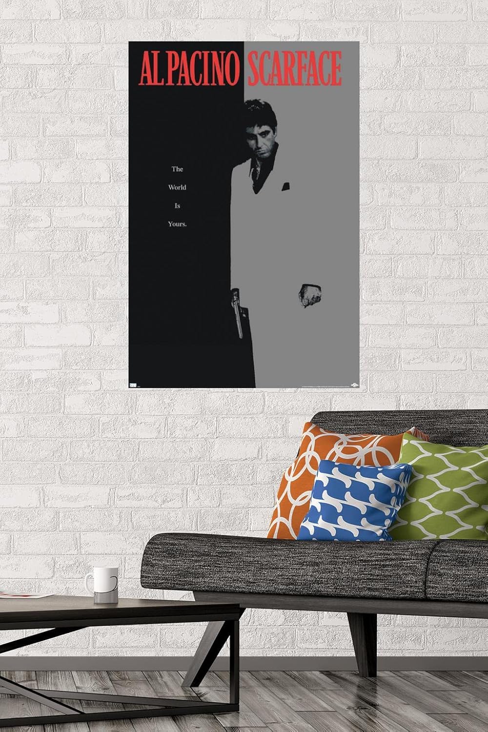 Scarface Wall Poster - Unframed One Sheet Design, 34" x 22.4" | Perfect for Movie Lovers