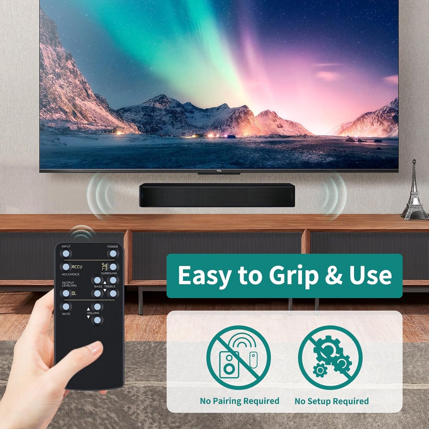 RETROSUN AV157 AV200 AV205 Replacement Sound Bar Remote Control Compatible with ZVOX Omni SoundBar Speakers
