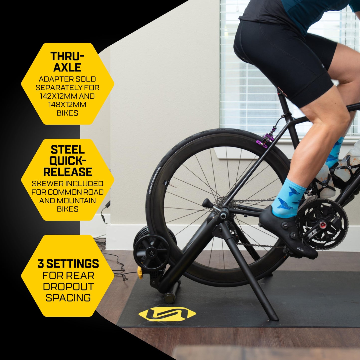 Saris M2 Smart Indoor Bike Trainer, Compatible with Zwift App, Black, Made in the USA