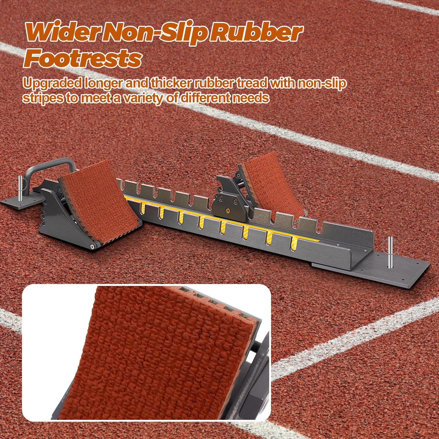 Vaolvpant 35in Starting Blocks with Premium Aircraft-Grade Aluminum 5 Angle Adjustable and Detachable Pedals Ideal for Running Enthusiasts Professional Track and Field Competitions
