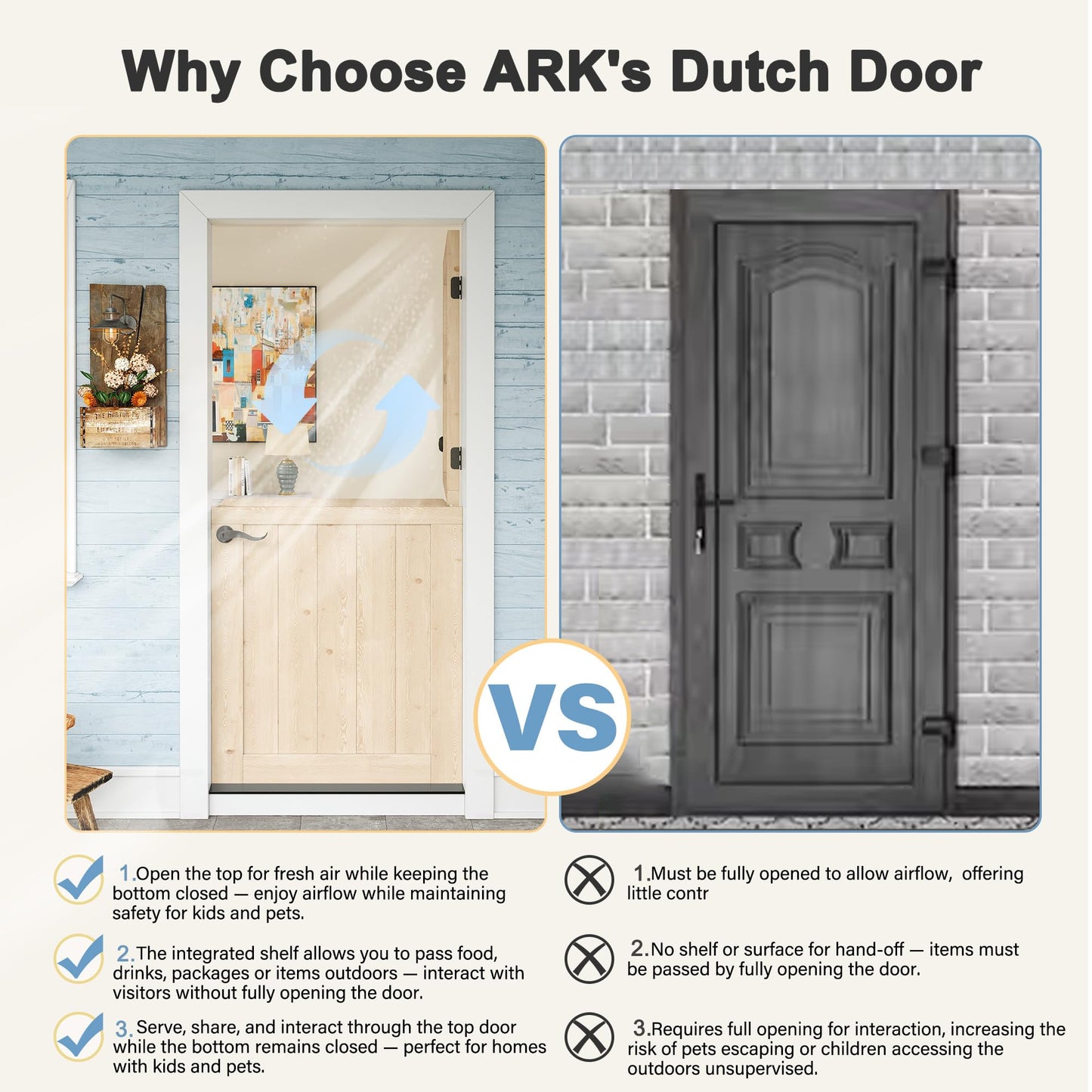Floating Wood Shelves Dutch Door, 1.75" Pine with 1-Lite Glass Split Half Door for Exterior Front Entry, Patio Doorway & Interior Pantry/Back w/32" x 80" Doors Slab+1 Sill+4 Hinges+1 Latch+1 Lock Set