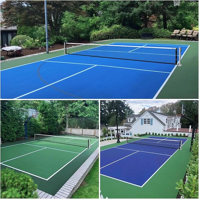 Pro Pickleball Net Portable with Wheels – 22ft Heavy Duty Pickleball Net System with Sturdy Aluminum Frame for Outdoor & Indoor – Nylon Net & Carrying Bag for Pickleball, Tennis, Badminton
