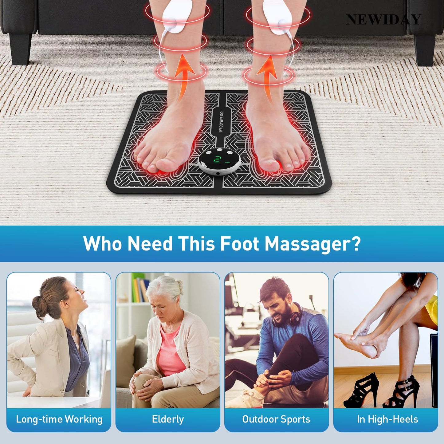 Phixnozar Foot Massager Mat-2X-Large