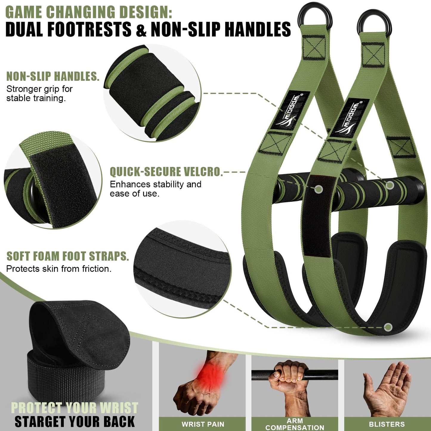 Upgraded Pull Up Assistance Bands, Heavy Duty Resistance Bands with Handles, Exercise Band with Door Anchor, Adjustable Workout Band Set for Pull Up Bar, Full Body Strength&Muscle Training, Home Gym