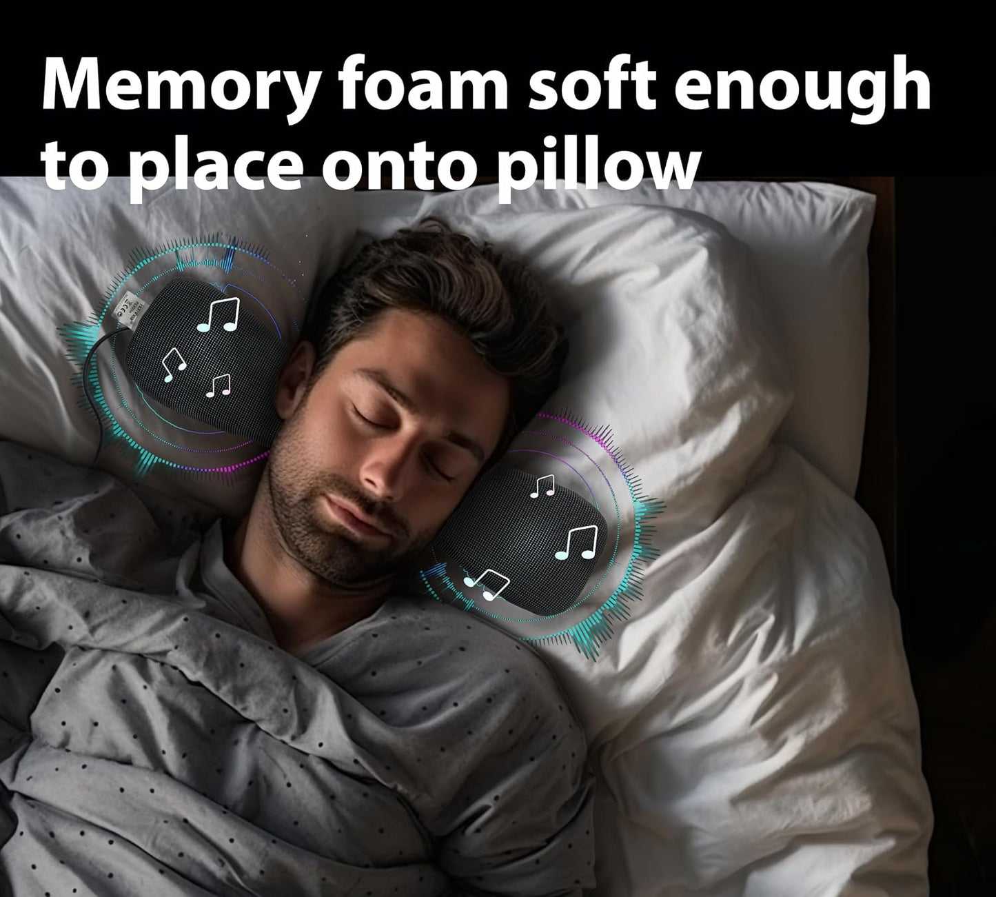 (PS600) Somnus Pro- Bluetooth Pillow Speaker, Sleep Headphones for Sleeping, AUX Support, Built-in White Noise&SD Card