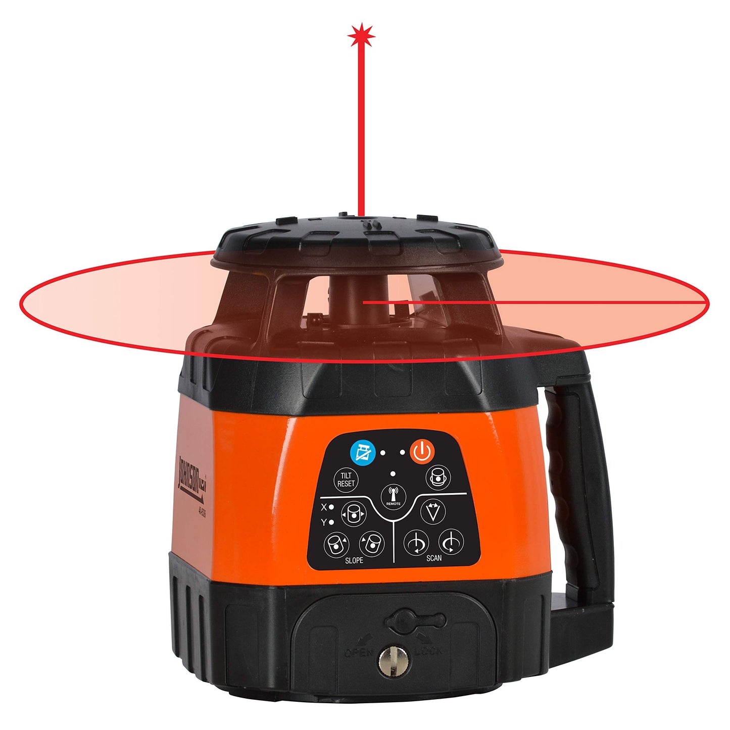 Johnson Level & Tool 40-6526 Electronic Self-Leveling Horizontal & Vertical Rotary Laser, Red, 1 Laser