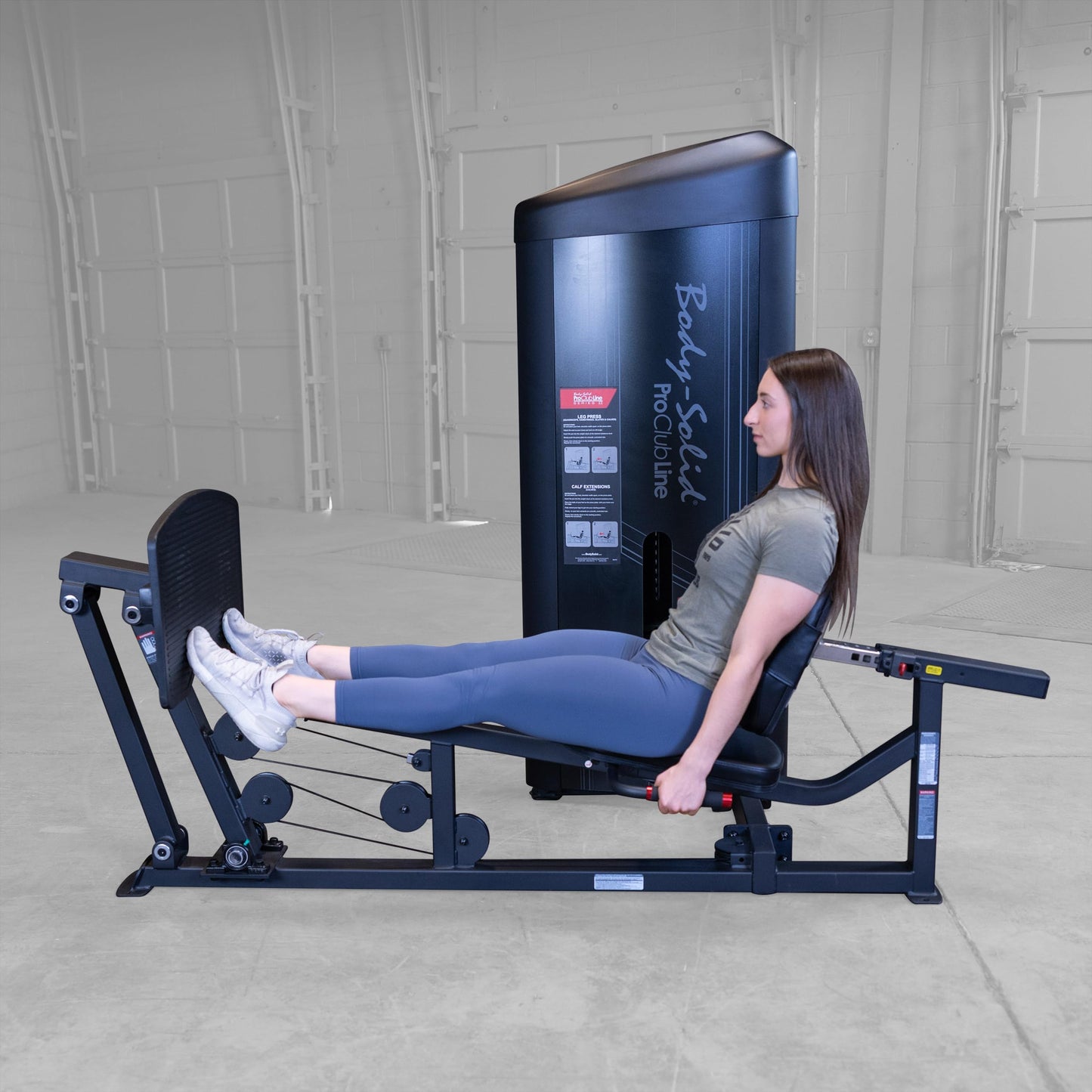 Body Solid (S2LPCX-3) Proclub Line Series II Leg Press/Calf Raise Machine for Commercial and Home Workout, Plate Loaded Muscle Developer Machines for Leg Tonal and Muscles, 310 lbs Weight Stack