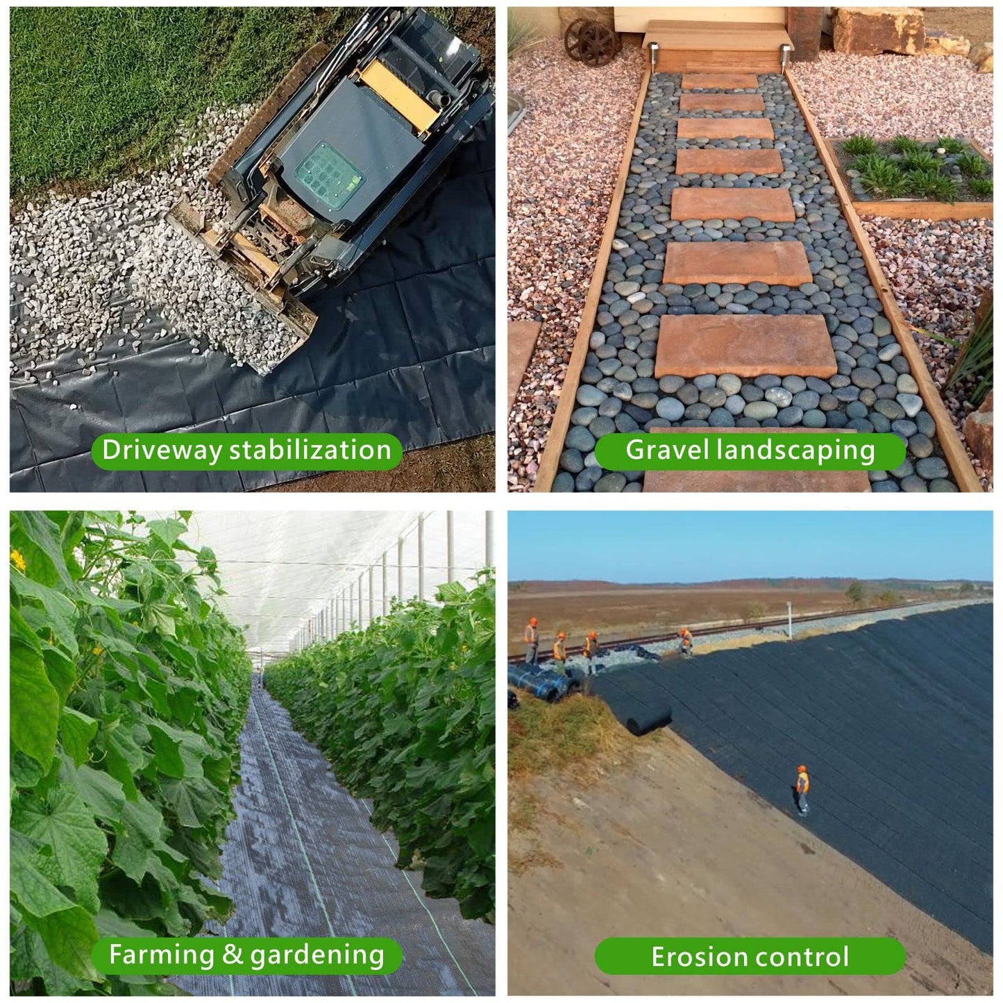 mychoiii 13ft x 115ft Driveway Fabric 5oz Heavy Duty, 800lbs Tensile Strength Woven Geotextile Fabric, 1495 Sq Ft Commercial Grade Stabilization Underlayment for Road, Parking Lot, Construction