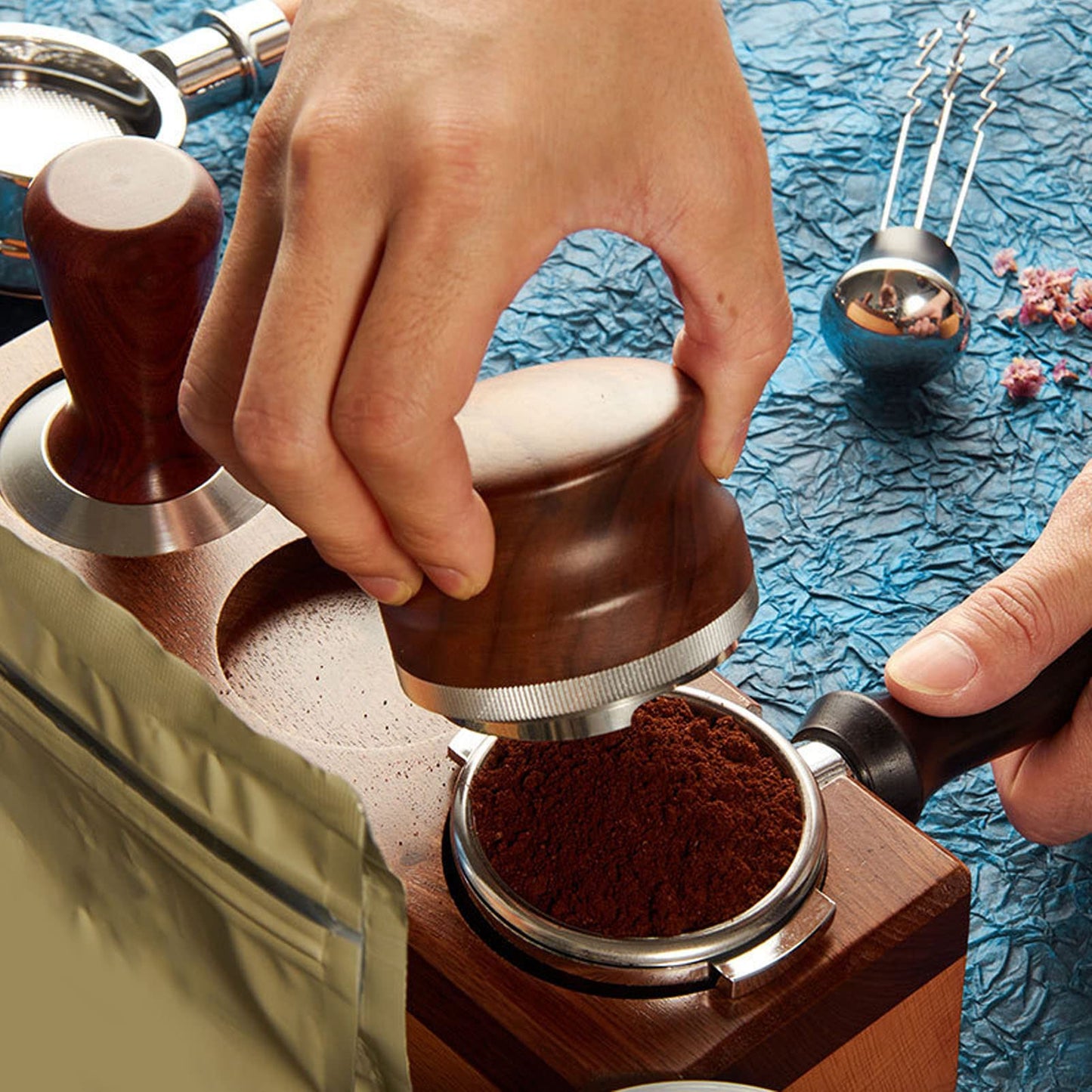 Bottomless Portafilter Ascaso Milesto Em19M2 Crem One Casadio Semremo Cimbali Royal Gemilai Bezzera Gaecm Filter Basket Thailand Rosewood Aluminum Alloy 2 Ears Portafilter