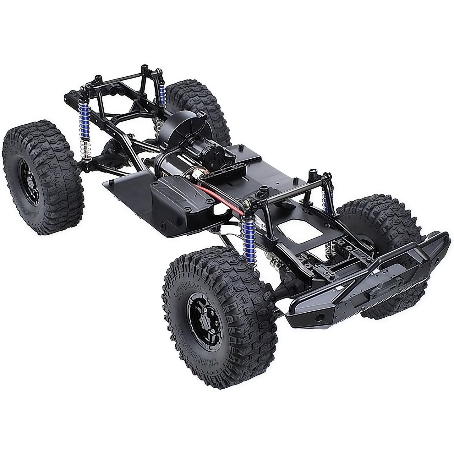 AMK 313mm Assembled RC Chassis with Wheels, Frame Kit for 1/10 RC Crawler SCX10 SCX10 II 90046 90047, Metal Chassis for DIY Upgrade