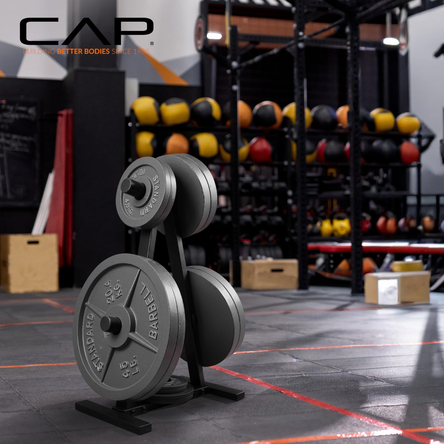 CAP Barbell A Frame Olympic Plate Rack, Dark Gray