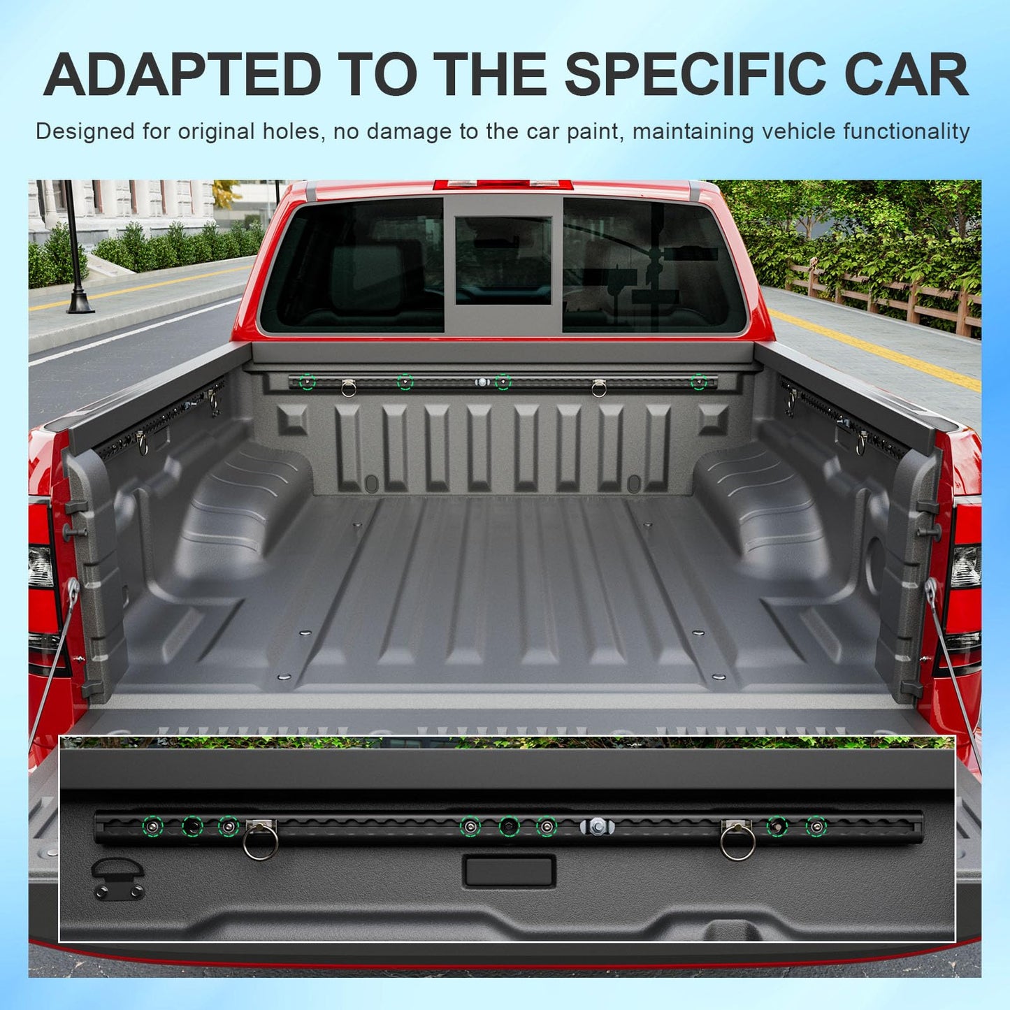 SZYANG Retractable Ratchet Straps Compatible with 2022 2023 2024 2025 2026 Nissan Frontier Front Side Trail Rail System Replacement for 2022-2026 Nissan Frontier Accessories