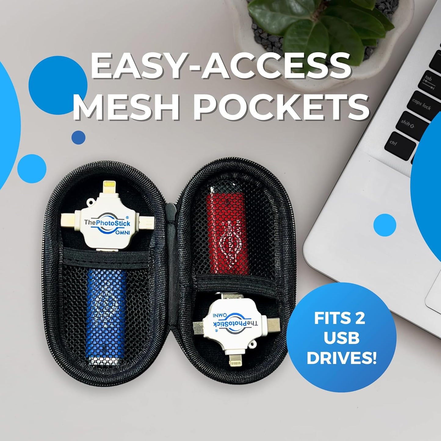 ThePhotoStick Omni Case - Protective USB Flash Drive Case, Water Resistant Electronics Storage, USB Organizer, Portable