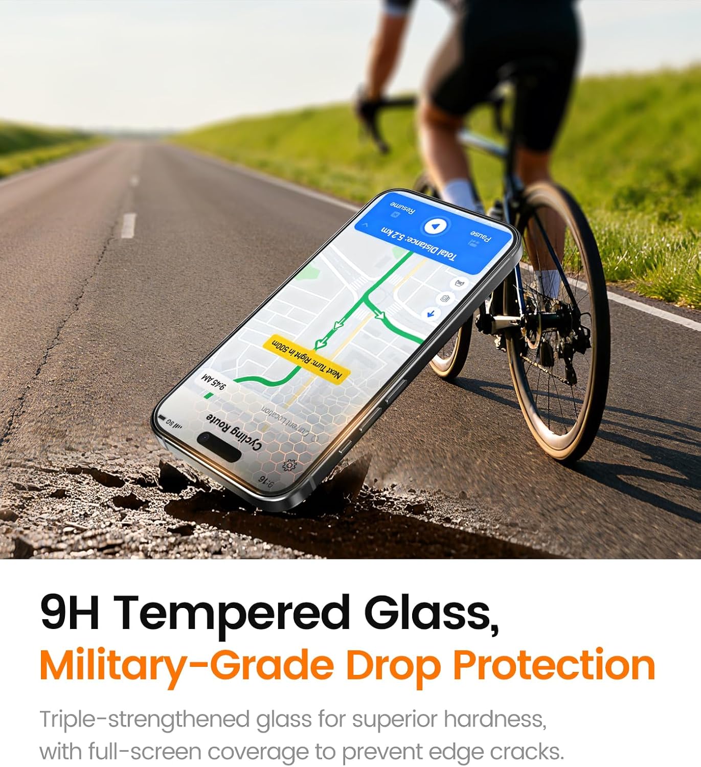 4 Pack 16 2-Pack Protector[99.99%HD Clear][9H Touch][Anti-fingerprint],4+2 iGluz for iPhone Pro Max Screen Protector