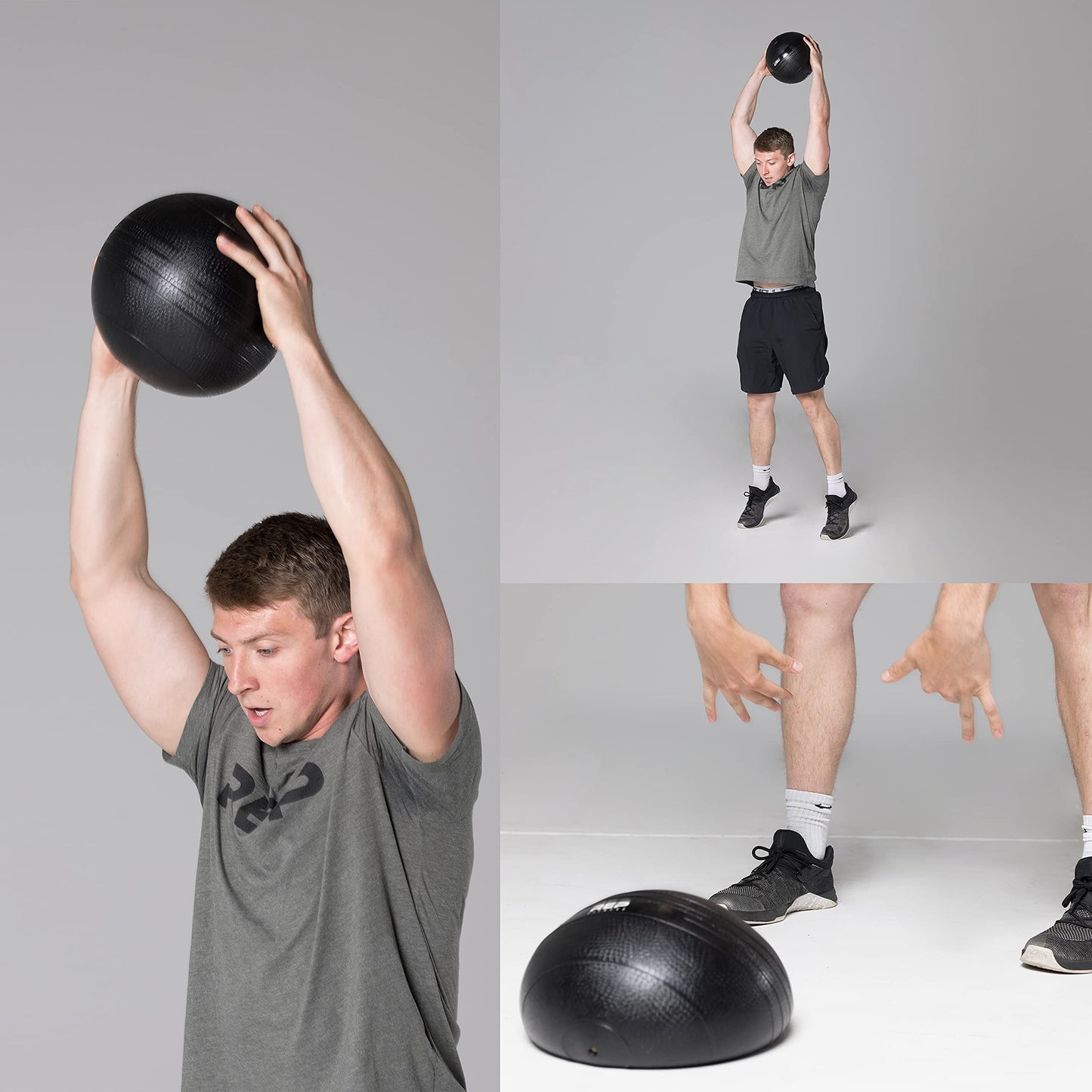 REP Weighted Slam Balls | 5 lb | Exercise and Fitness Balls for Strength Training, Soft Rubber Grip, Non-Bounce Medicine Ball | Crossfit, Home Gym, Fitness, and Core Workouts | Black