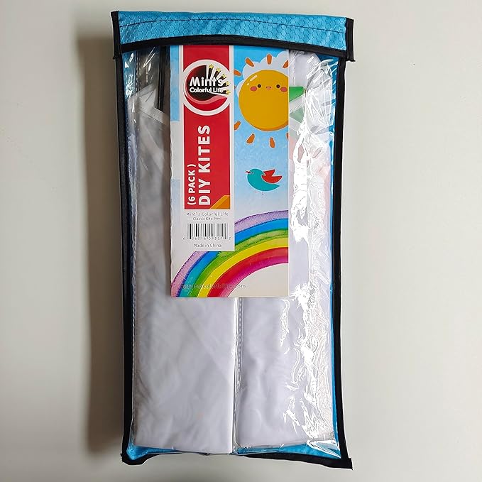 DIY Kites for Kids Kite Making Kit Bulk, Decorating Coloring Kite Party Pack,White Diamond Kite Kits