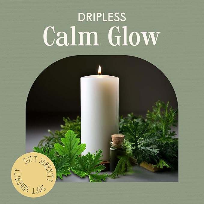 Mister Candle Citronella Candle, Ideal for Indoor & Outdoor Use, 4x8 Tall Pillar Candle, Hand Poured, Premium Wax & Dripless, Made in USA, 150 Hour Burn Time