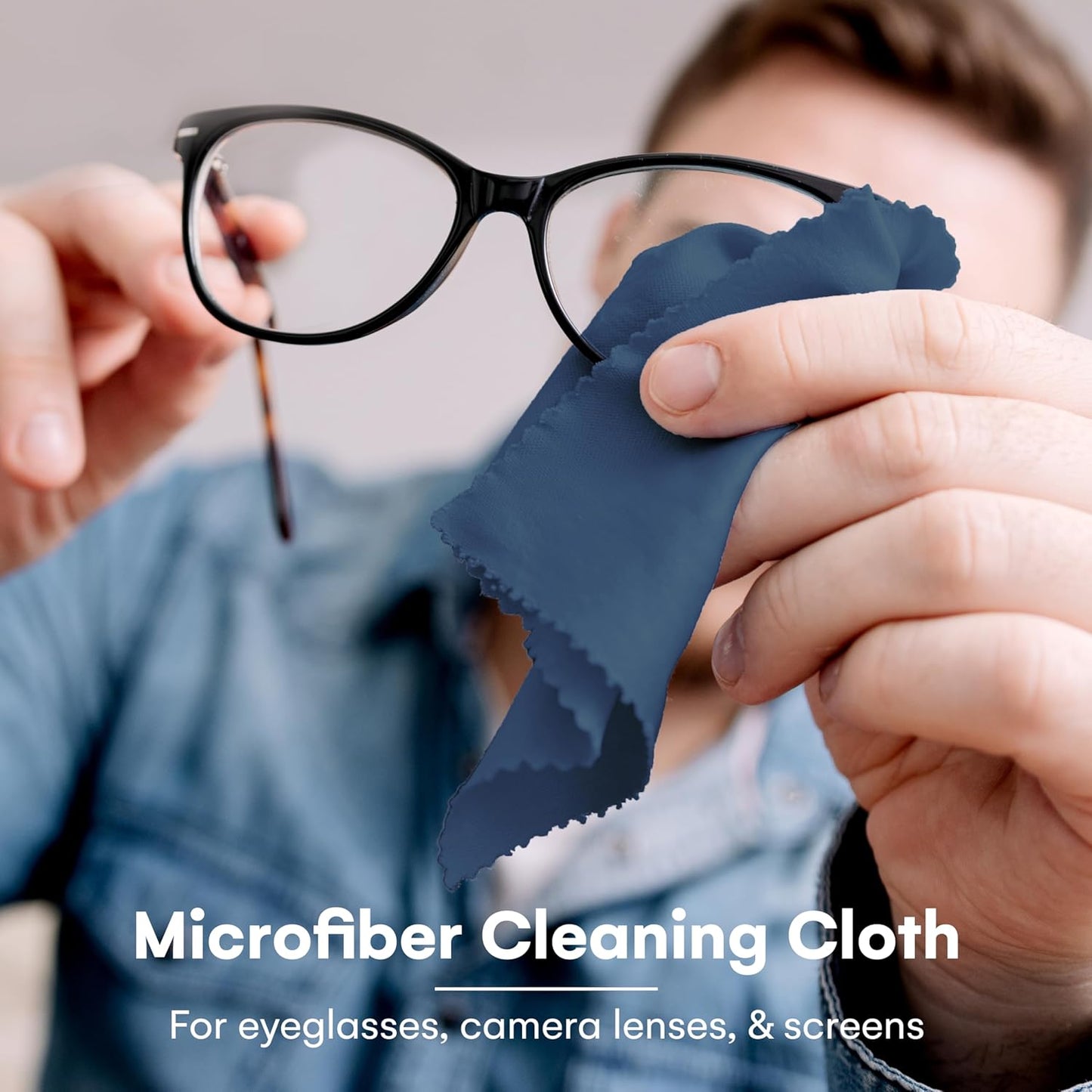 12 Pack 6 7 Inches Care Touch Eyeglass Cleaning Cloth - of Microfiber Cleaning Cloth for Glasses, Lenses, Phones