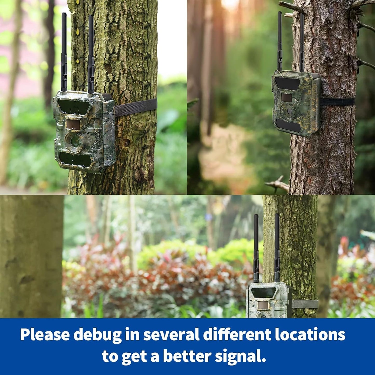 BINGFU 4G 8dBi (2-Pack) LTE Cellular Trail Camera Antenna RP-SMA Male Antenna Compatible with Spypoint Link Micro Solar