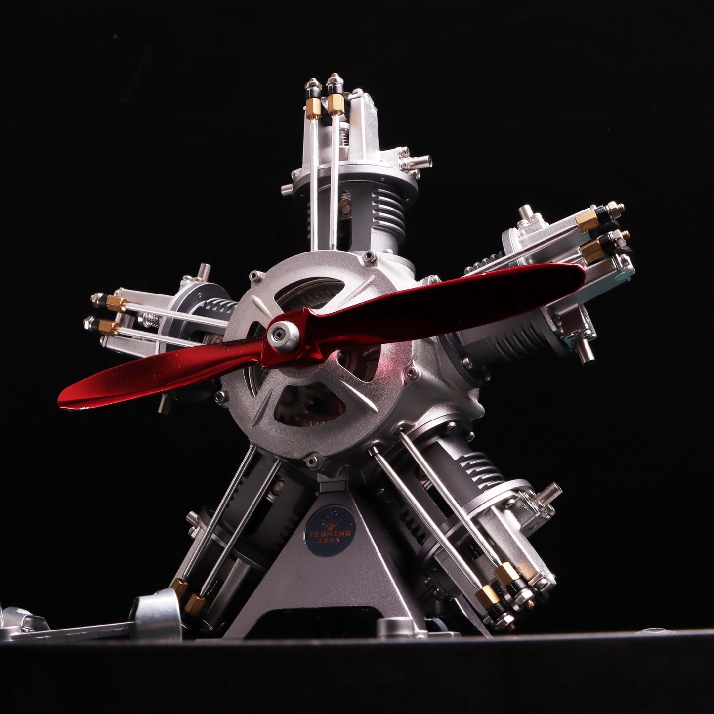 TECHING Jet Engine Model Kit 5-Cylinder Radial Engine Model Kit That Runs Mechanical Metal Assembly DM116 230+pcs