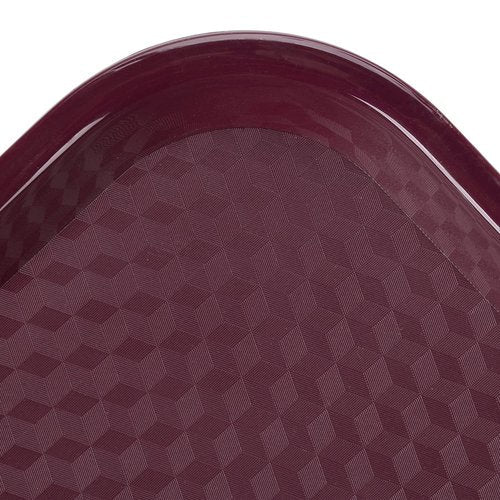 G.E.T. FT-18-BU BPA-Free Cafeteria / Fast Food Tray, 17.5" x 14", Burgundy (Set of 12)